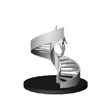escala humano Escadaria Caracol mulher arte brinquedo arquibancada arquitetura 3d print model - Mito3D