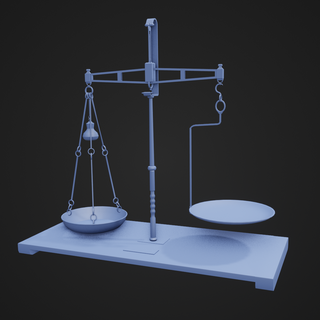 scale weigh waage justice metal balance 3d print model - Mito3D