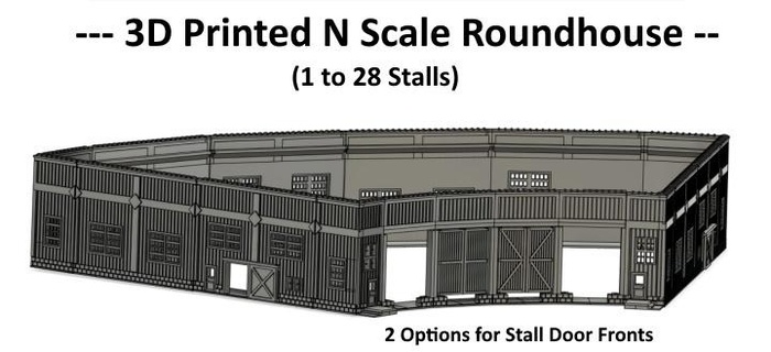 scale -- engine bay fronts roundhouse Art models 3d print model - Mito3D