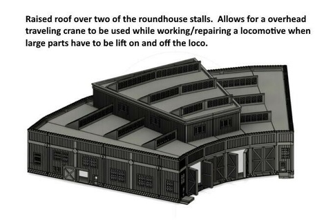 scale -- raised roof roundhouse Art models 3d print model - Mito3D
