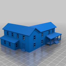 scale - modular colonial houses model trains buildings hobby 3d print model - Mito3D