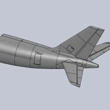 A330 130 ölçek-300 kuyruk bölümünde rc edf oyun airbus uzaktan kumanda uçuş uçak jet 3d print model - Mito3D