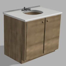 escala baño lavabo vanidad dioramas modelo mueble 3d print model - Mito3D