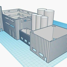 scale chemical facility 1 160 buildings_structures 3d print model - Mito3D