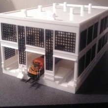 scale diesel engine house architecture building 3d print model - Mito3D
