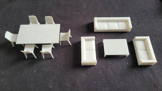 échelle meubles pack architecture sanitaire toilette lavabos salle bains 3d print model - Mito3D