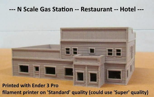 scale gas station - restaurant hotel Various hobby 3d print model - Mito3D