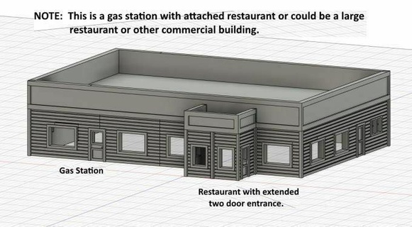 scale gas station restaurant Various hobby 3d print model - Mito3D