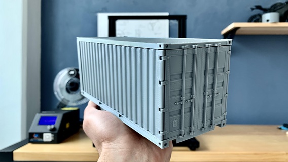 scala marittimo contenitore desktop assemblaggio modello 20 foot 3d print model - Mito3D