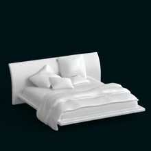 110 modelo em escala cama 02 a casa caille manequim miniatura ameublement fond du lit maison poupe sidnaque 3d print model - Mito3D