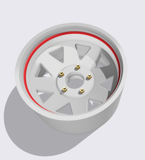 escala modelo circulo pista ruedas slicks 2 llantas 3d print model - Mito3D