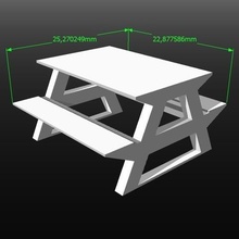 150 modelo a escala de picnic la arquitectura escritorio chelle epítome oficina papel tableta pique-nique modelos 3d print model - Mito3D