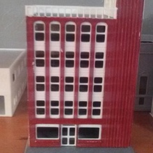 scale modern city apartment building architecture railroad model apartments 3d print model - Mito3D
