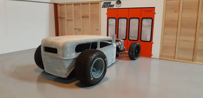 Rahmen Farbe Stand Vorderseite Diorama Garage sgs verschiedene rc Werkzeuge Shakyrc shaky_rc Crawler treiben klein Lastwagen 3d print model - Mito3D