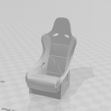 scale racing seat game rc 1 10 car tamiya recaro parts 3d print model - Mito3D