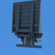 escala semi reboque tail lift conjunto n caminhão detalhe 3d print model - Mito3D
