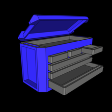 scala toolbox 1 10 strumento casella degli strumenti garage rc auto 3d print model - Mito3D