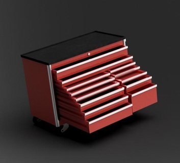 escala caja herramientas herramienta cofre diorama garaje sgs rc tractor deriva minúsculo camiones shakyrc tembloroso taller 3d print model - Mito3D