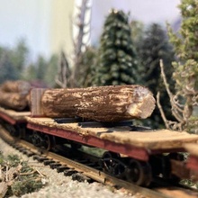 scale yv log car logging yosemite valley train 3d print model - Mito3D