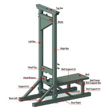 scaled movable guillotine gadget model toy architecture figurine 3d print model - Mito3D