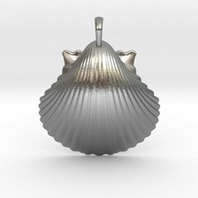 scallop shell pendant jewelry pendulous pilgrim santiago 3d print model - Mito3D