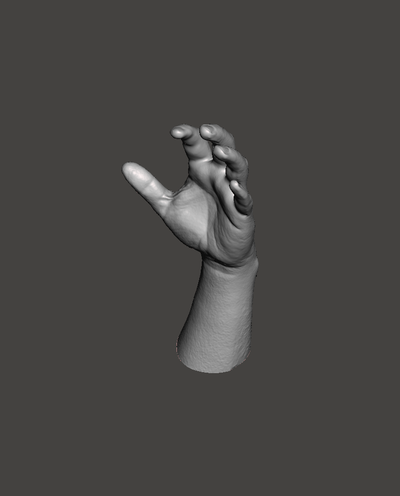 scan main art hand fist doigt bras 3d print model - Mito3D