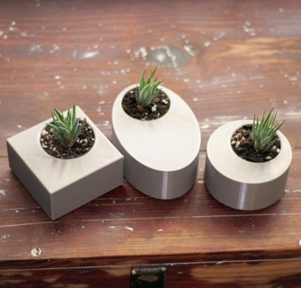 scandi desk planters scandinavian home office planter pot plant sleek modern cor 3d print model - Mito3D
