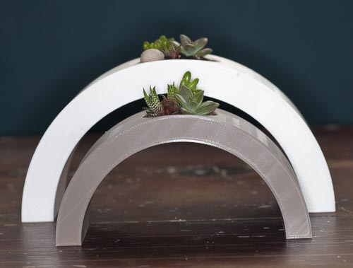 scandi micro arches scandinavian desk home office planter pot plant sleek modern cor 3D print model - Mito3D
