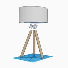 scandinavian lamp architecture scandi tablelamp nordic wood decor light 3d print model - Mito3D