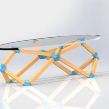 scandinaves en bois de pvc table à café la maison basse meubles 3d print model - Mito3D