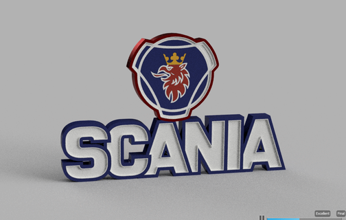Scania + logo kamyon 3d print model - Mito3D