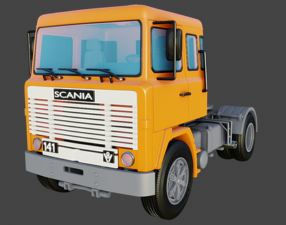 scania lk 141 3d printing volvo man mercedes benz peterbilt volkswagen truck trailer transport car moto game 3d print model - Mito3D