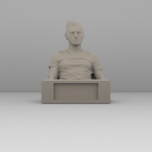 acquisita busto rielaborato stand arte 3d print model - Mito3D