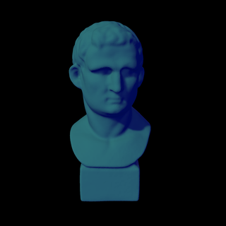 scanned statue bust 3d print model - Mito3D
