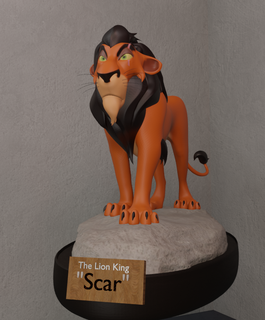cicatrice Lion Roi 3d modèle 3d print model - Mito3D