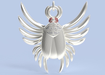escaravelho jóia hd egípcio Egito antigo detalhado sla resina 3d print model - Mito3D