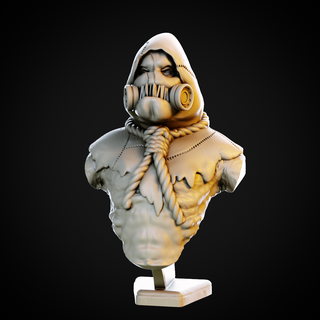 scarecrow - batman arkham Art comic video-game game xbox dc villian joker asylum sculpture bust figure horror 3d print model - Mito3D
