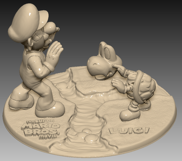 erschrocken luigi Spiel Mario bros Nintendo Film Anime Videospiel Super 3d print model - Mito3D