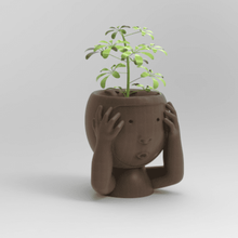 scared monkey pot flowerpot pots monkeys flower flowers plants robert plant 3d print model - Mito3D