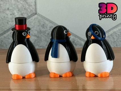 Schal Halsband beweglich Pinguin zappeln 3d print model - Mito3D