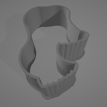 scarf cookie cutter cooking 3d print model - Mito3D