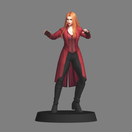 scarlet witch - avengers endgame 3d print marvel mcu michael wandavision model low poly wanda maximoff 3D print model - Mito3D