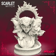 scarlet witch bust marvel avenger captain america mark ironman stark tonystark hulk spider spiderman thor thunder antman daredevil vision panther blackpanther rocket thanos exclusive art sculptures magneto wolverine jean quicksilver high poly 3d print model - Mito3D
