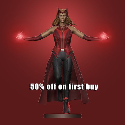 kırmızı cadı koleksiyon wandavision taç kostüm heykel 3D print model - Mito3D