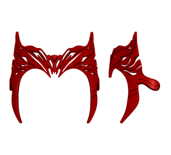 scarlet witch headband multiverse madness tiara wandavision avengers adjustable fit padded strap options collins creations 3d headdress 3d print model - Mito3D