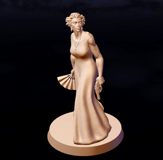 Scarlett vekil hayran sihir Hanım Cthulhu araştırmacı kumarbaz 3d print model - Mito3D