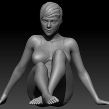 scarlett woman sculpture model girl bikini 3d print model - Mito3D
