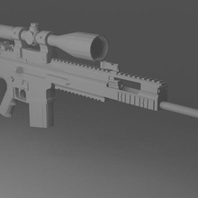 cicatrice pistolet lowpoly 3d print model - Mito3D