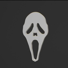 scary badge large model various scream Scary 3d print model - Mito3D
