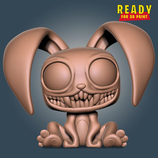 scary bunny rabbit halloween horror weird evil monster fantasy character easter egg 3d print model - Mito3D